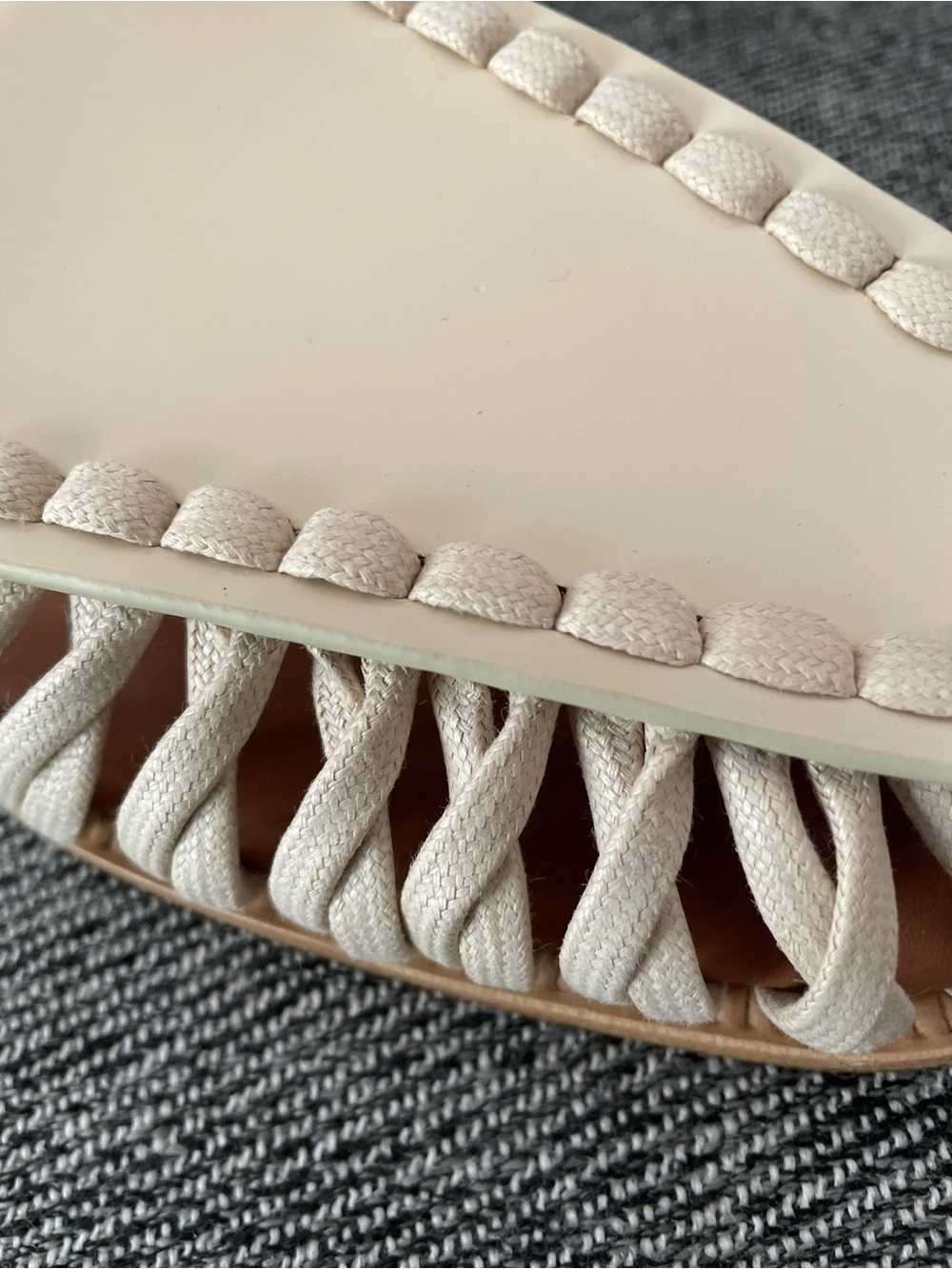 NWT Hereu ALARO square toe caged sandals cream 40 - Picture 11 of 13
